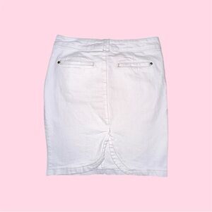 y2k denim white mini skirt